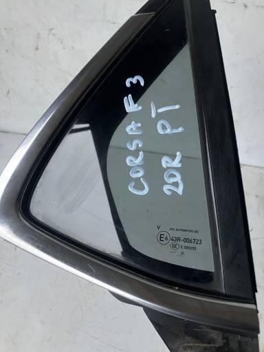 window door right rear part OPEL CORSA F TROJKAT CHROM CIEMNA 20 R