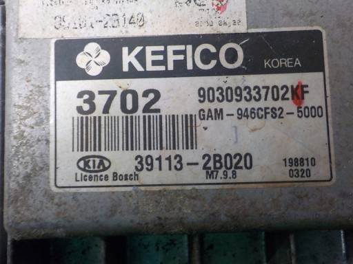 KIA SOUL et ordinateur unité de commande électronique uce 39113-2B020 9030933702KF