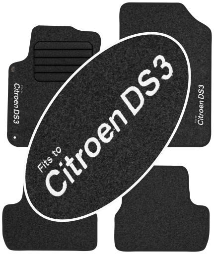 Citroen DS3 2009-2016 килимки з вишивкою