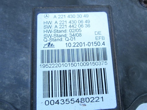 Mécanisme Frein postojowego Mercedes W221 LIFT