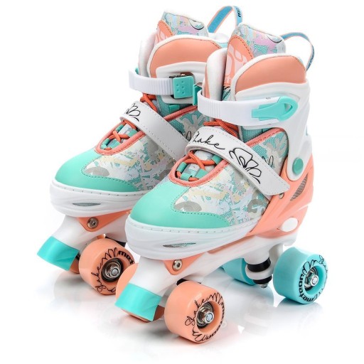 Роликові ковзани Meteor Shake White, Orange, Green, розміри 39-42