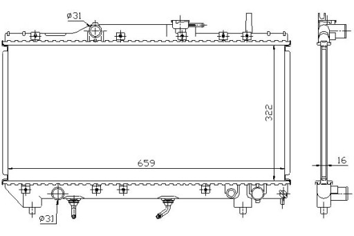 64806/NIS - Радиатор двигателя nissens (ручной, с элементами