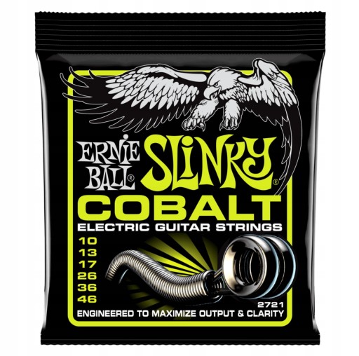 Struny do gitary elektrycznej Ernie Ball Slinky Cobalt (10-46)