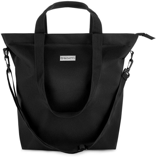 Čierna Dámska kabelka veľká priestranná shopper taška kabelka cez rameno ZAGATTO