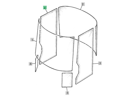 СКЛО ПРАВОЇ ДВЕРІ 827/30367 JCB 409BZX 409ZX 411ZX