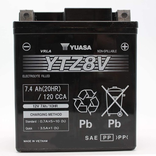 Батарея мотоцикла YUASA 7.4 Ah YTZ8V