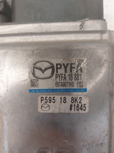 control unit of the engine MAZDA 6 III PYFA18881E6TA0671HS
