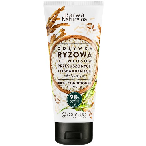 Barwa Naturalna Ryżowa - odmładzająca odżywka ryżowa do włosów, 200ml