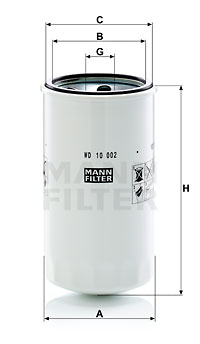 MANN-FILTER WD 10 002 фільтр, гідравліка управління