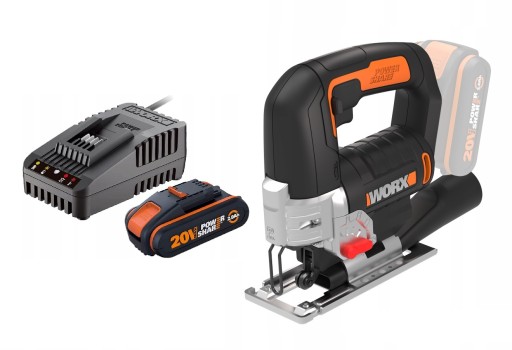 Лобзик WORX 80 мм БЕСПРОВОДНОЙ WX543 1 x 2,0 Ач