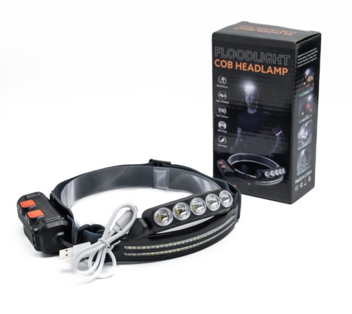 СВЕТОДИОДНЫЙ НАЛОБНЫЙ ФОНАРЬ USB COB MOTION SENSOR