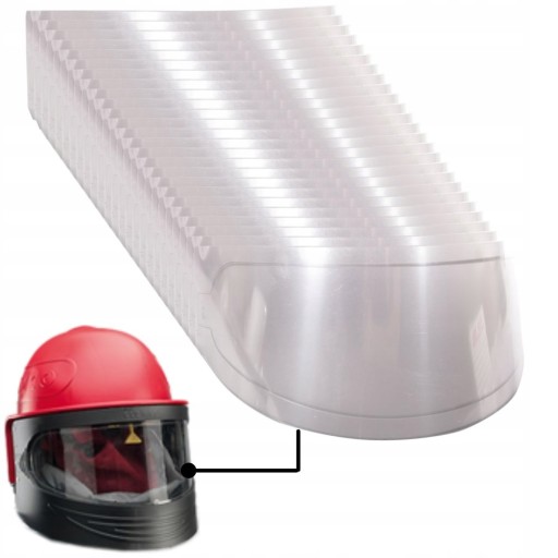 25-кратна плівка на козирок для шолома apollo 600 60 захисна плівка clemco