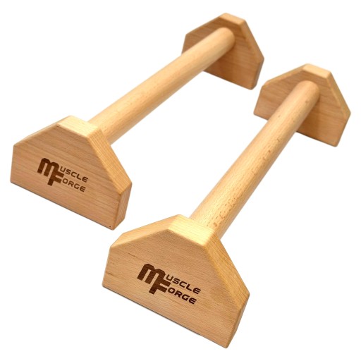 ДЕРЕВЯННЫЕ ПАРАЛЛЕТЫ 50 СМ РУЧКИ ДЛЯ ХУДОЖЕСТВЕННОЙ ЗАНИМАНИЯ MuscleForge