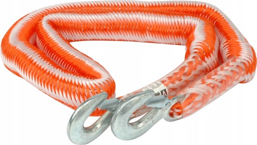 VOREL-БУКСИРОВОЧНЫЙ ТРОС ЭЛАСТИЧНЫЙ 2500 КГ + КРЮЧКИ