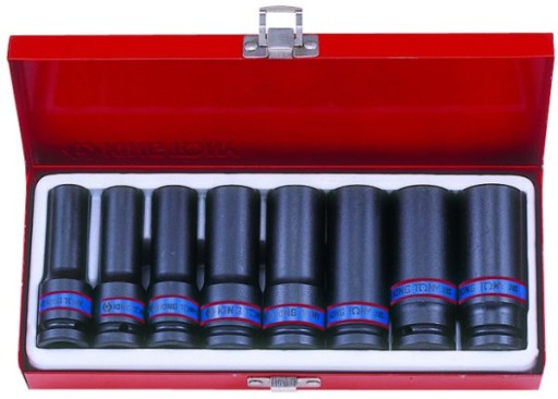 НАБОР УДАРНЫХ НАСАДОК 1/2 8 шт. ДЛИННЫЙ 6-сторонний. 12