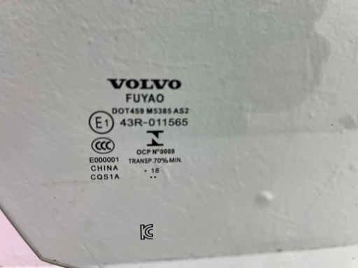 VOLVO S60 III V60 II 2018R AS2 front right door window right front