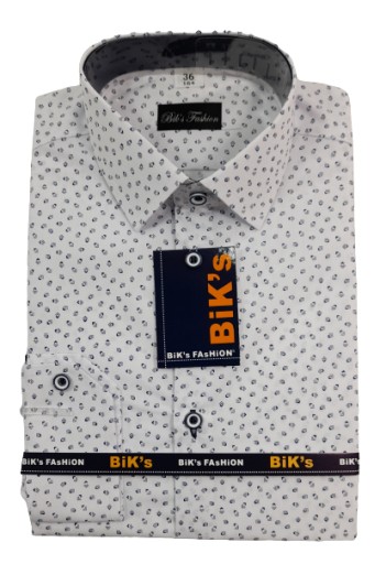 БІКС Дитяча бавовняна сорочка з довгим рукавом 140 р. біла