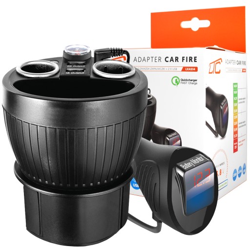 2 РАЗВЕТВИТЕЛЬ ПРИКУРИВАТЕЛЯ 2USB QUICKCHARGE