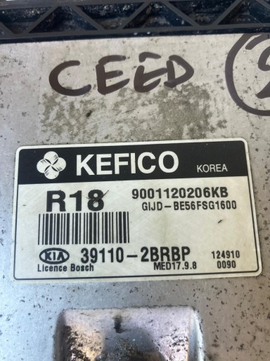 computer Centralina Motore KIA CEED II 1.6 GDI 39110-2BRBP