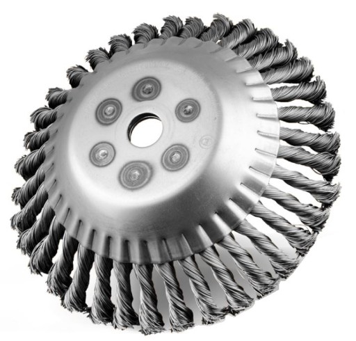 ДРОТЯНА ЩІТКА ДЛЯ КОСИ БУР'ЯНІВ МОХУ 20 ММ 200 ММ