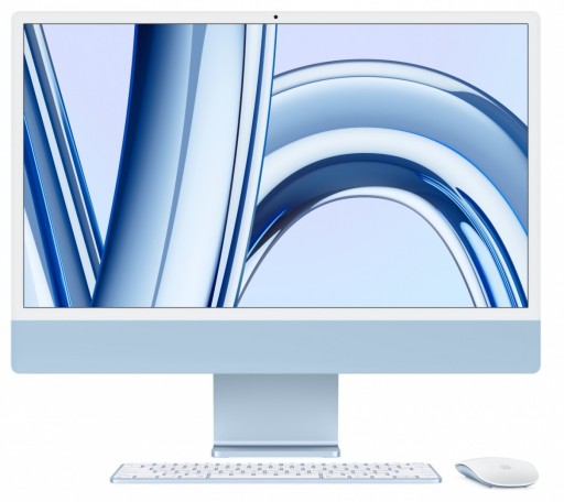 iMac 24 palce: M3 8/10, 8GB, 256GB SSD - Modrá