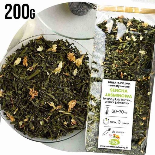 HERBATA ZIELONA SENCHA JAŚMINOWA wyśmienita! 200g