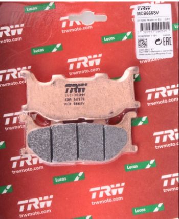 MCB666SV - КОЛОДКИ ШИНКИ ПЕРЕДНІ TRW LUCAS YAMAHA XJ6 SP ABS 13