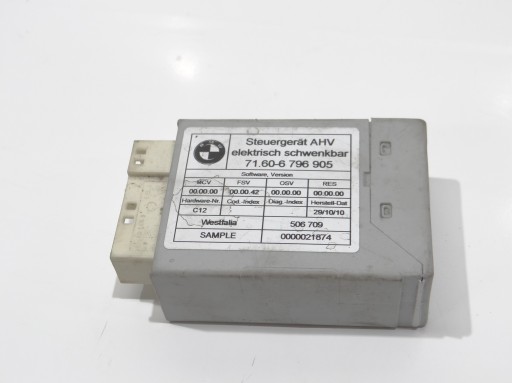 Модуль контроллера фаркопа bmw f10 f11 6796905