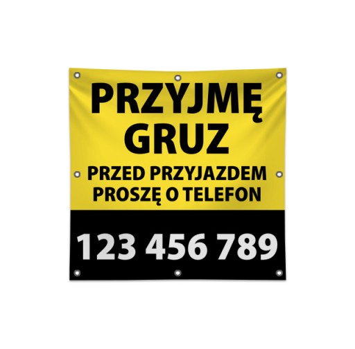 PRZYJMĘ GRUZ - baner reklamowy 1x1m