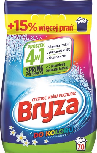 Bryza prací prášok na farebné prádlo farby Spring 4w1 4,55 kg/ 70 praní