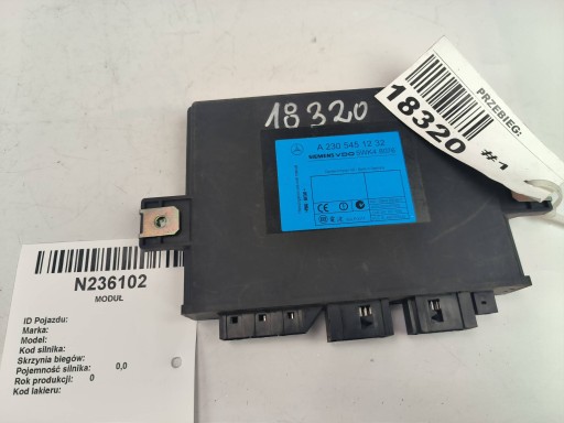 module KEYLESS A2305451232 MERCEDES S- KLASA W220 LIFT