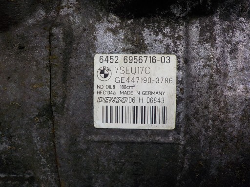 BMW E90 kompresor klimatizaci 447190-3786 6956716-03