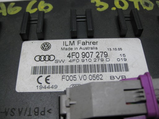 AUDI A6 C6 3,0TDI LIFT LED modul Bedienteil Leuchten KOMFORTU 4F0907279