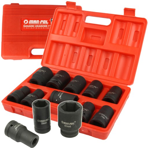 ГОЛОВКИ УДАРНЫЕ ГОЛОВКИ 1 ДЮЙМ 10 ЭЛЕМЕНТОВ 17-41 ММ УДАРНЫЕ ГОЛОВКИ МОЩНЫЕ