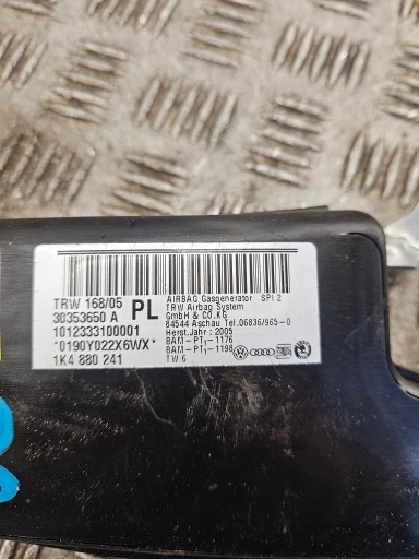 VW GOLF V 5D légszák üllés bal 1K4880241D