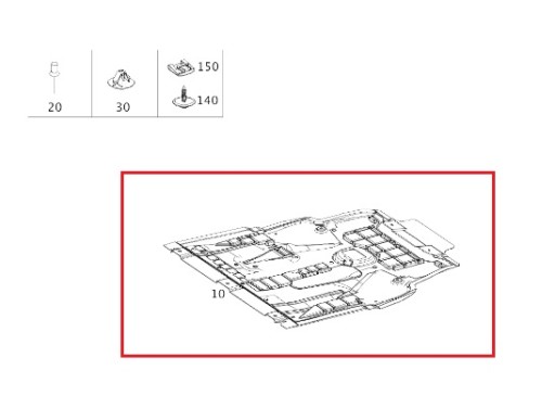 MERCEDES CLA GLA W176 W246 cover lower of the engine original