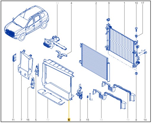 215592385RR - RENAULT DUSTER ПОВІТРЯНИЙ КЕРМО OE 215592385R