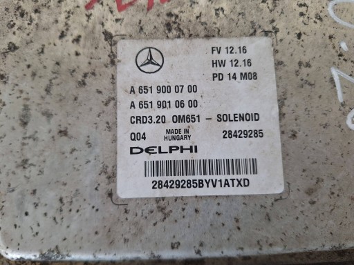 MERCEDES computer control unit of the engine A6519000700 DELPHI 28429285