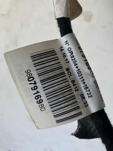 bundle wiring door left front PEUGEOT 308 T9 9807916980
