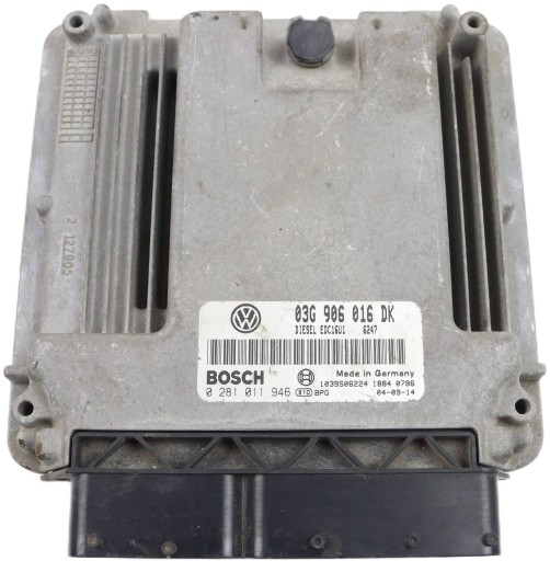 Vw touran i комп'ютерний контролер двигуна 1.9 tdi 03g906016dk 0281011946