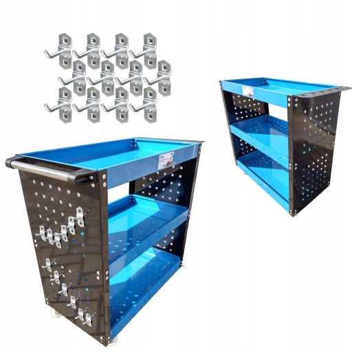 ТЕЛЕЖКА ДЛЯ ОБСЛУЖИВАНИЯ ИНСТРУМЕНТОВ ДЛЯ МАСТЕРСКОЙ СО СТЕНАМИ НАСТЕННЫЕ КРЮЧКИ