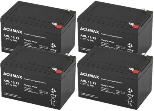 Батареи tbc44, комплект батарей для ибп apc eaton powerwalker 4x aml 12-12