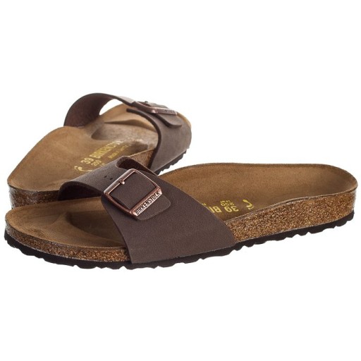 Topánky Dámske Šľapky Birkenstock Madrid Nubuk Mocca Hnedé