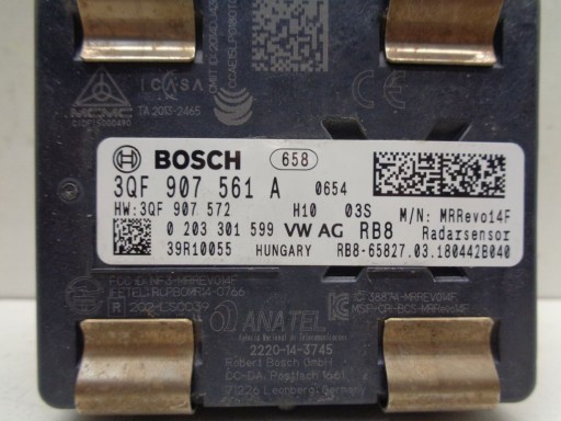AUDI VW SKODA SEAT 3QF907561 A RADAR SENOR ACC