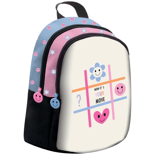 Рюкзак дитячий багатокамерний Beniamin Girls білий, Відтінки синього, Відтінки рожевого, Різнокольоровий