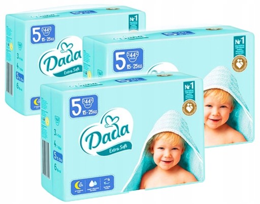 ПІДГУЗКИ DADA РОЗМІР 5 EXTRA SOFT 132 ШТ. 15-25 КГ