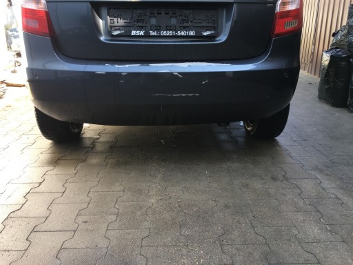 Бампер задний skoda fabia 2 ii 2007-2014 цвет 9153 europa