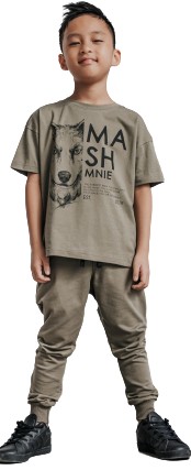 MASHMNIE TEPLÁKY KHAKI WILK UNISEX r 140 146