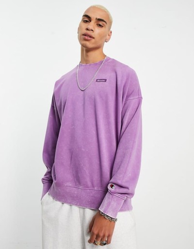 CHAMPION FIALOVÁ MIKINA OVERSIZE LOGO (S)