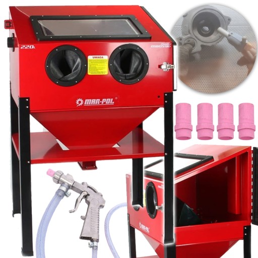 MAR-POL КАБІННИЙ ПІСКОСТРУЙНИЙ ПІСТОЛЕТ 220Л + 4 ФОРСУНКИ